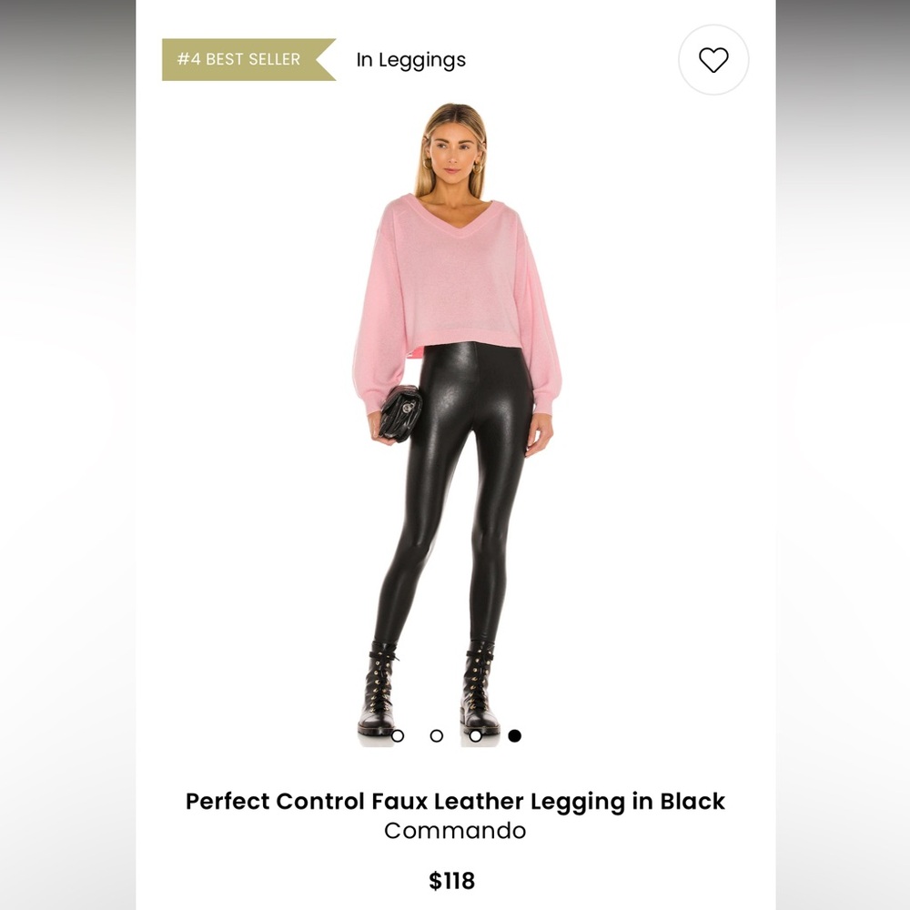 Commando Black Faux Leather Leggings